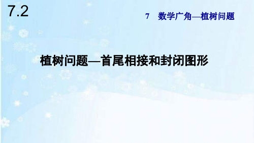 人教版五年级数学上册7.2《 植树问题-首尾相接和封闭图形》课件