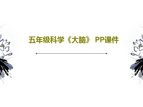 五年级科学《大脑》 PP课件28页PPT