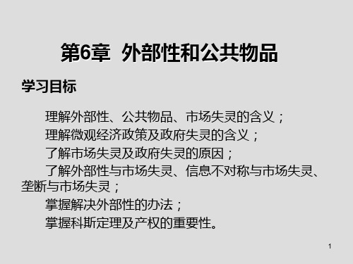 西方经济学第6章  外部性和公共物品