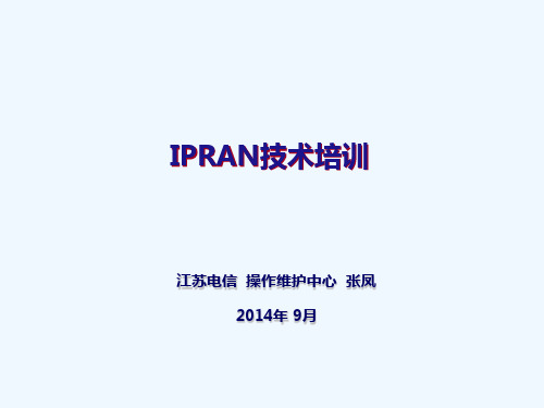 ipran技术简介-入门