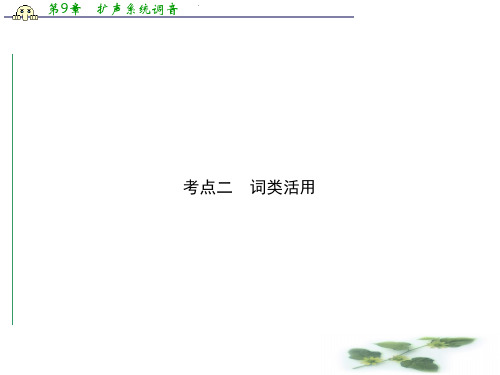 高考新一轮语文总复习考点突破课件:8.3 理解与现代汉语不同的句式和用法 考点二 词类活用
