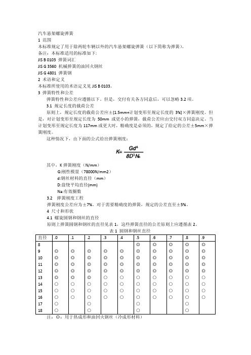 JASO_C605汽车悬架螺旋弹簧