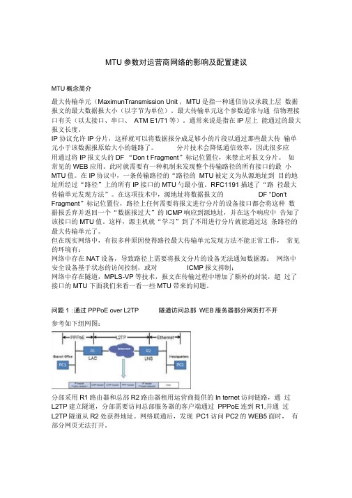 完整版MTU参数对运营商网络的影响及配置建议