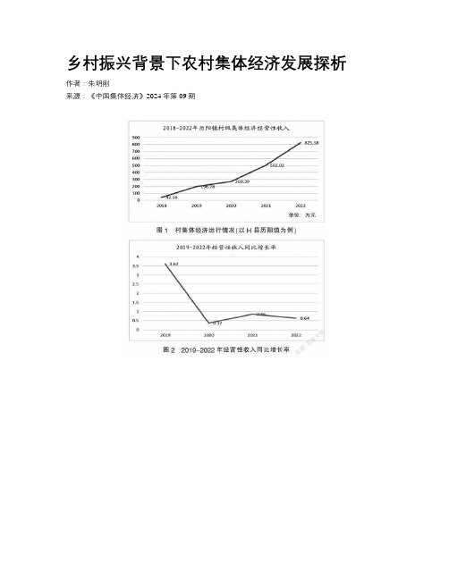 乡村振兴背景下农村集体经济发展探析