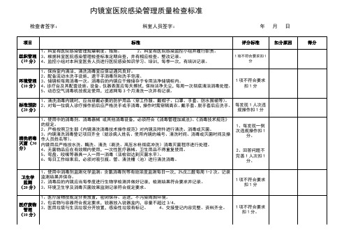 内镜室医院感染管理质量检查标准1 (1)