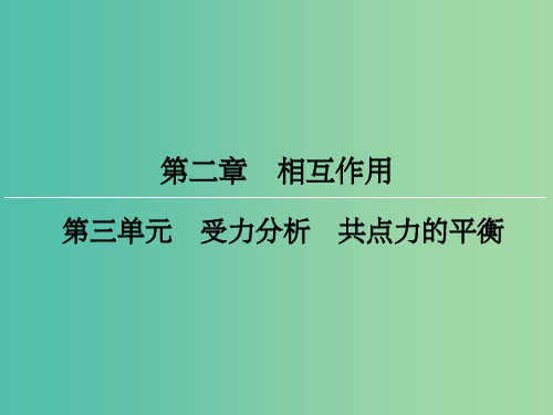 高三物理一轮复习 第2章 相互作用 3 受力分析 共点力的平衡课件