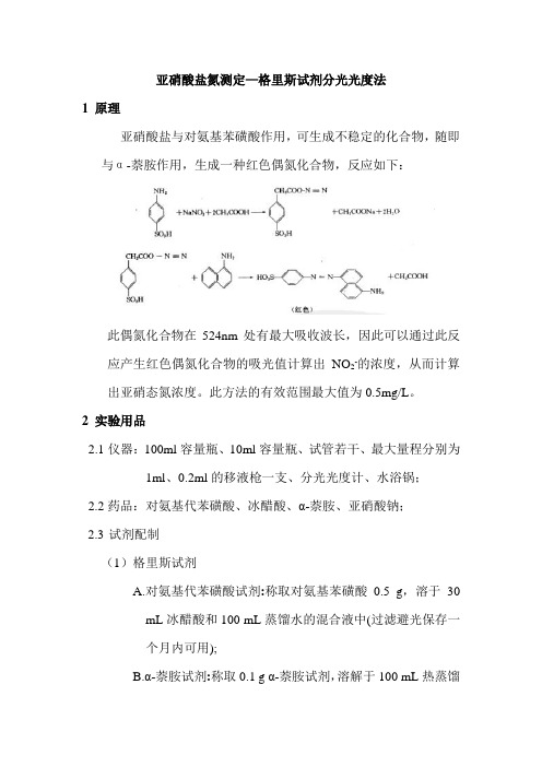 格里斯试剂分光光度法