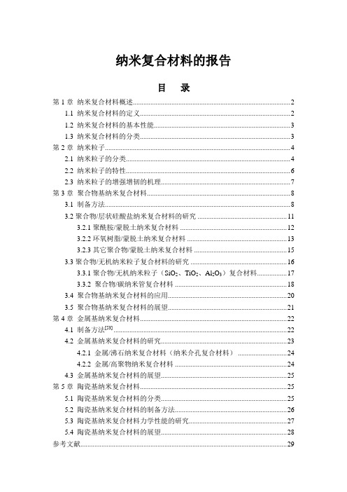 纳米复合材料的报告