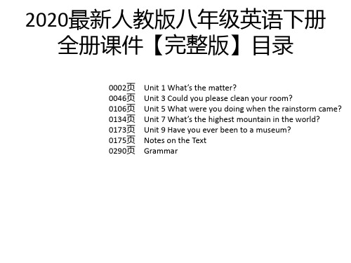 2020最新人教版八年级英语下册全册课件【完整版】