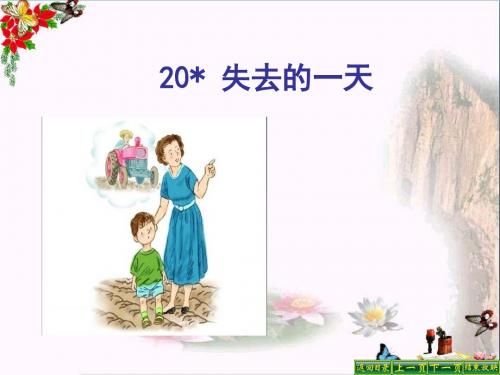 五年级语文下册第4单元20《失去的一天》 优秀课件3语文S版