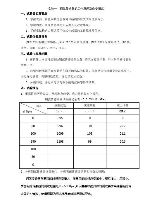 《建筑结构试验》试验报告