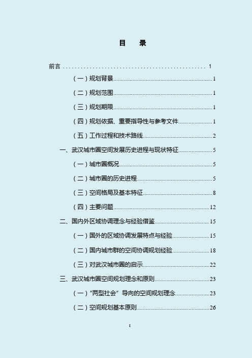 武汉城市圈“两型社会”建设空间规划