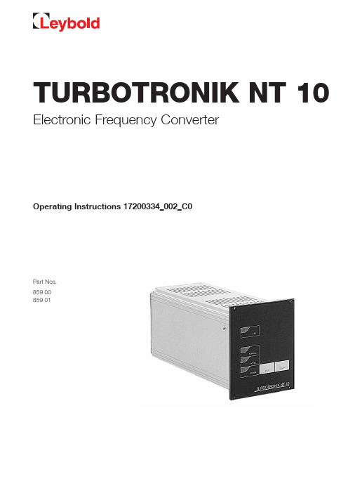 LEYBOLD TURBOTRONIK NT 10 电子频率转换器 使用说明书