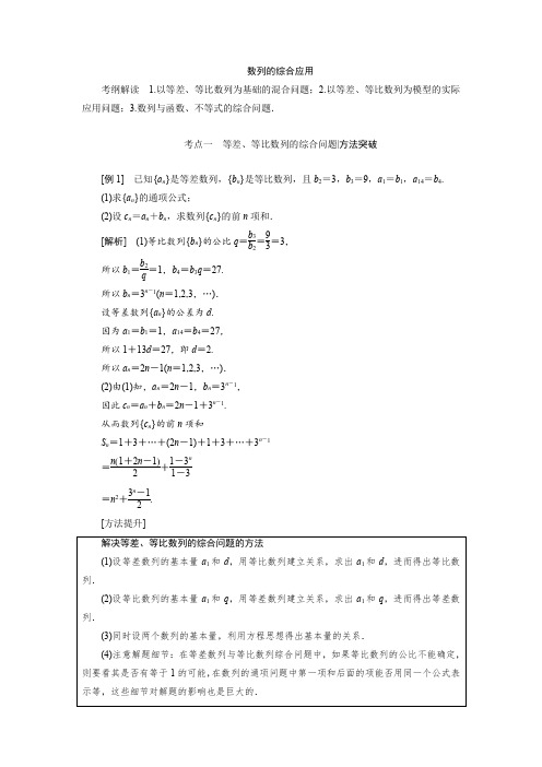 高中数学数列综合运用专题讲解