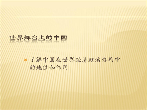 二、世界舞台上的中国标准课件1