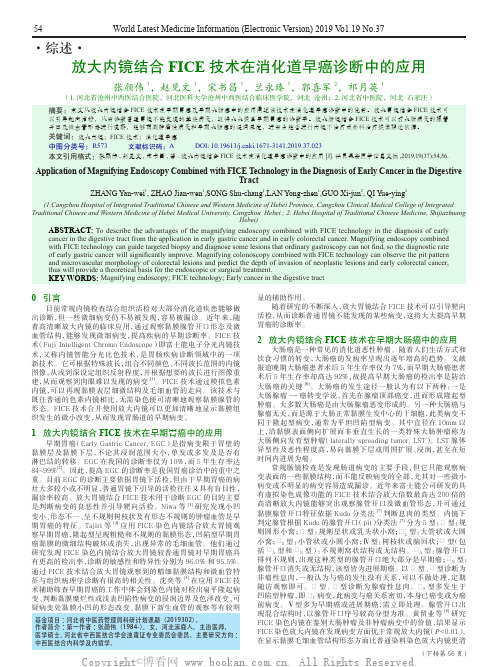 放大内镜结合FICE技术在消化道早癌诊断中的应用