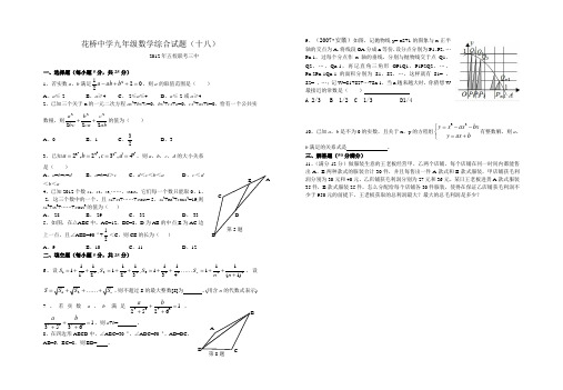 2014黄冈市武穴市花桥中学九年级数学综合试题(18)