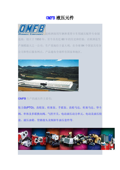 OMFB液压元件(超全资料)