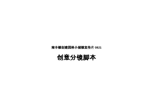 南丰镇创建园林小城镇宣传片0821