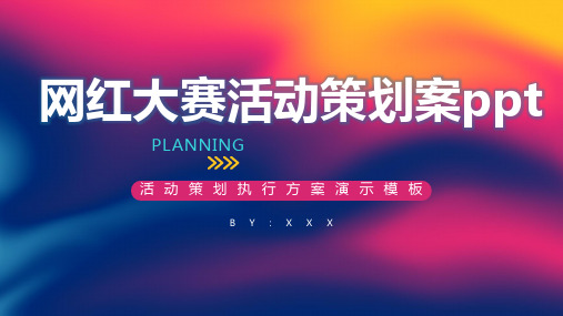 网红大赛活动策划案ppt