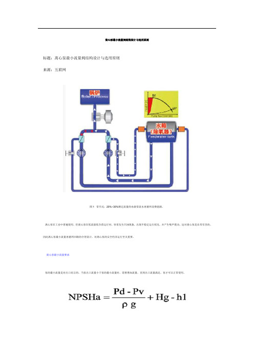 离心泵最小流量阀结构设计与选用原则