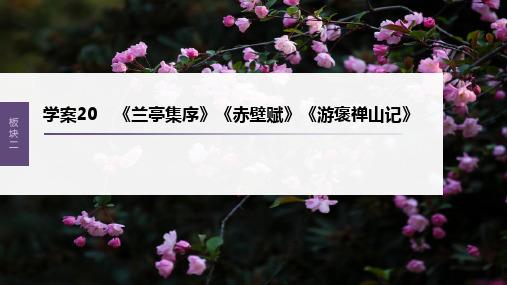 2023年语文高考一轮复习课件——《兰亭集序》《赤壁赋》《游褒禅山记》