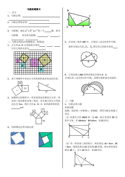 第一章：勾股定理复习专题