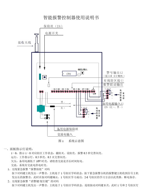 校园突发事件报警系统 应急紧急报警接收机说明书