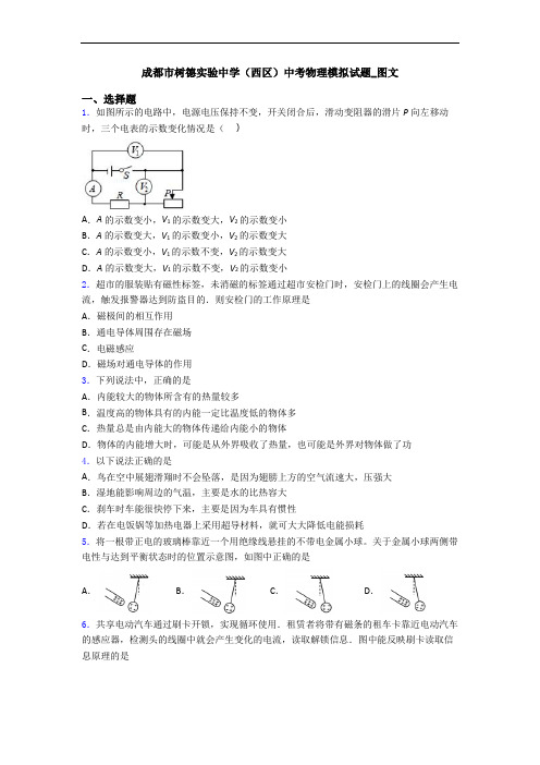 成都市树德实验中学(西区)中考物理模拟试题_图文