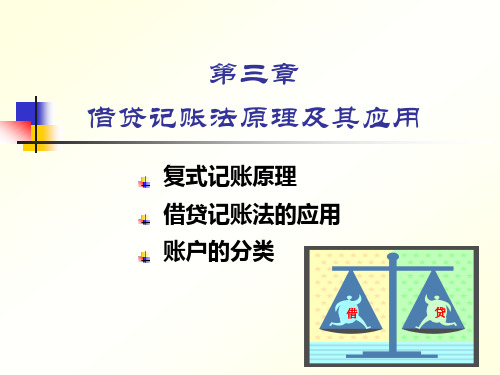 会计基础第3章借贷记账法原理及其应用