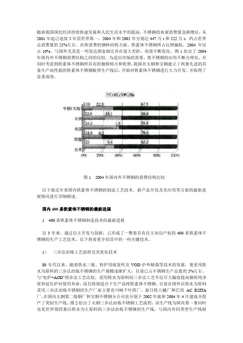 国内铁素体不锈钢的新进展