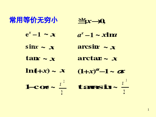 大一高等数学期末复习课提纲精品文档40页