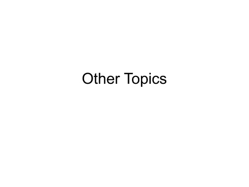 BEC 口语9 Other Topics