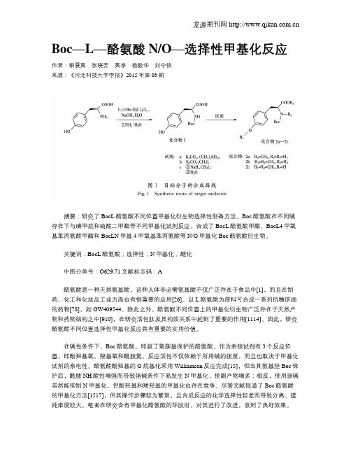 Boc—L—酪氨酸NO—选择性甲基化反应