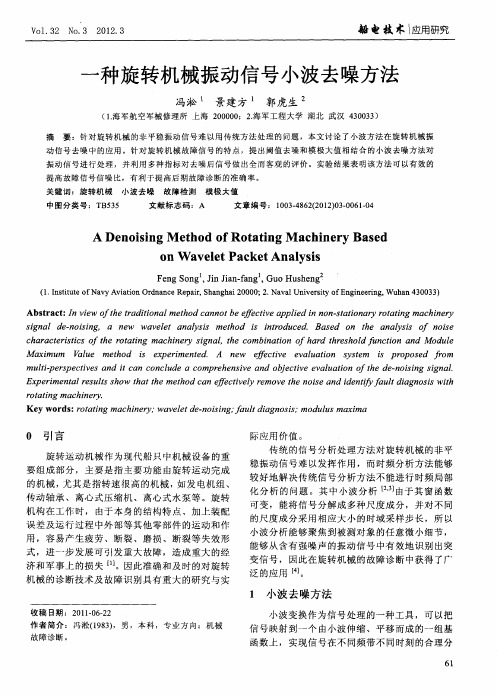 一种旋转机械振动信号小波去噪方法