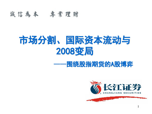 市场分割、国际资本流动与2008变局