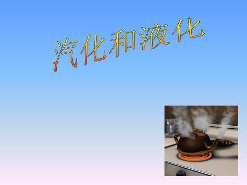 人教版八年级物理上册第三节汽化和液化