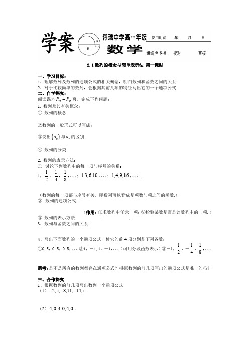 2.1数列的概念与简单表示法 第一课时