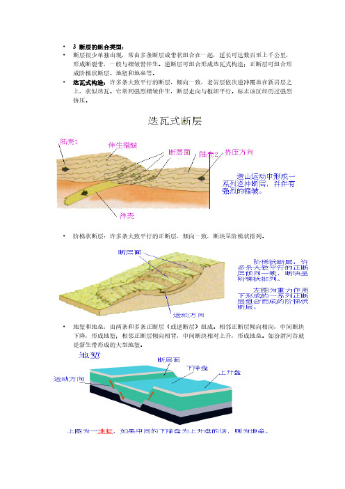 断层的组合类型