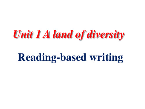 人教课标版高中英语选修8Unit1 Reading-based writing(共29张PPT)