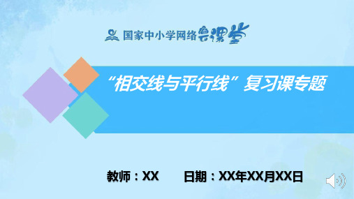 相交线与平行线复习课专题PPT教学课件(数学人教版七年级下册)