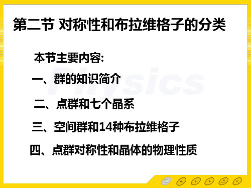 固体物理第二章第二节 对称性和布拉维格子的分类