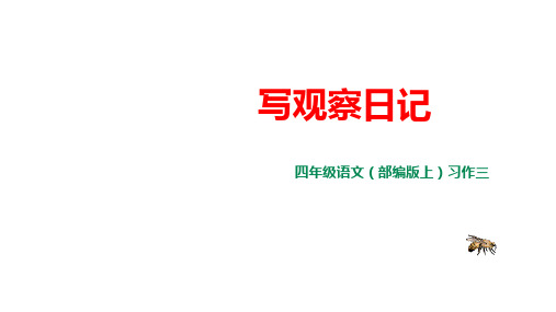 小学-语文-人教部编版-四年级上册语文课件4-习作：写观察日记(共14张PPT)