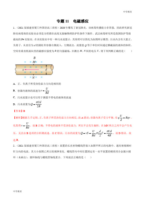 专题11  电磁感应(解析版)