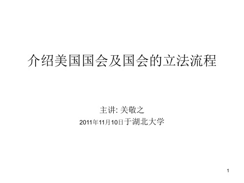 美国国会及立法流程PPT精选文档