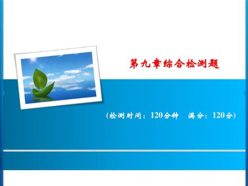 2018-2019学年沪科版七年级下学期数学习题课件:第9章综合检测题