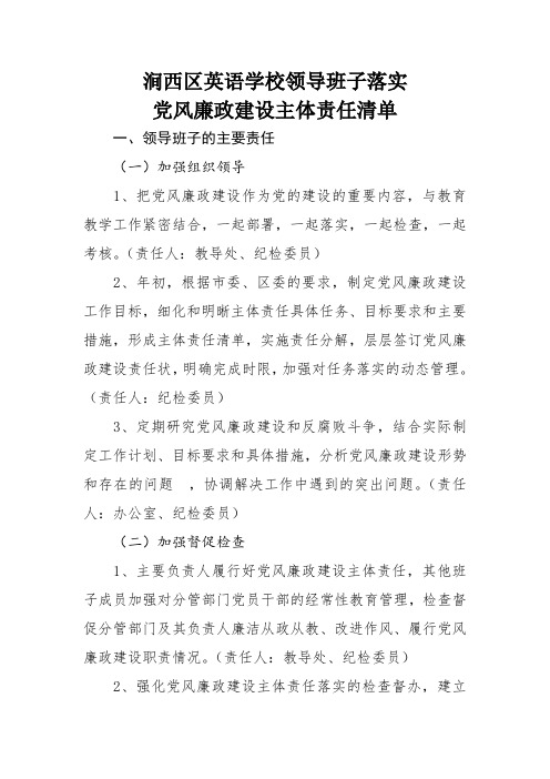 1党风廉政建设主体责任清单(1)