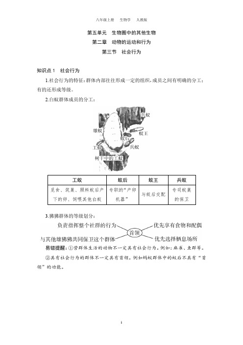 5.2.3 社会行为(八上生物人教)