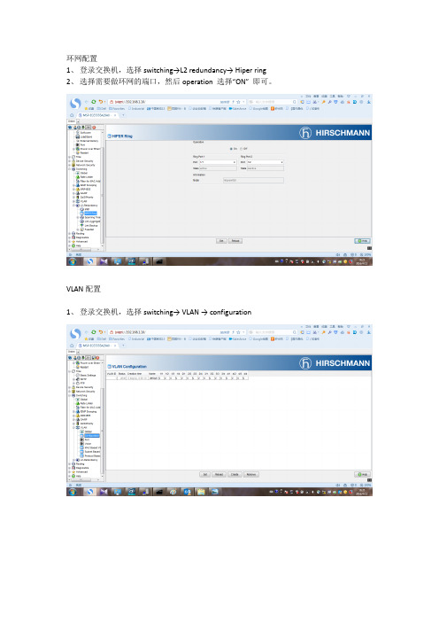 环网,VLAN及路由设置向导