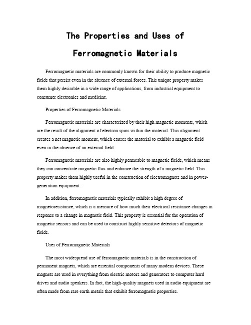 The Properties and Uses of Ferromagnetic Materials